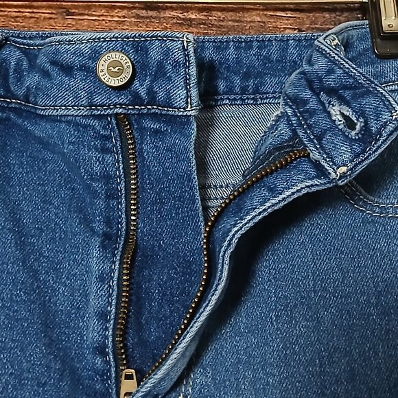 Hollister Jeans Size 28 Ultra High Rise Mom Ankle Crop Patchwork Denim - Picture 6 of 9